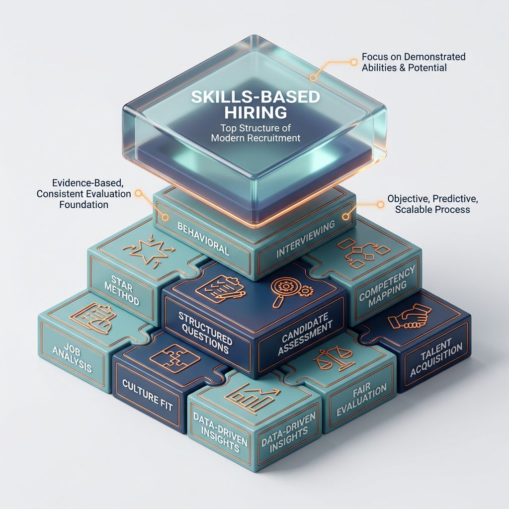 Skills-based-hiring skills-based hiring is based on behavior interviewing