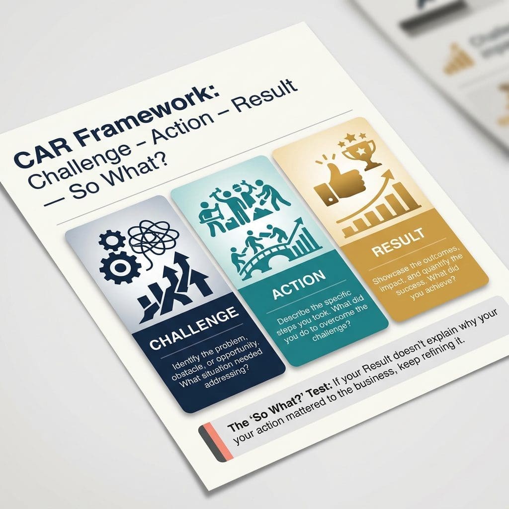 read job descriptions. determine how you fit using the CAR Framework